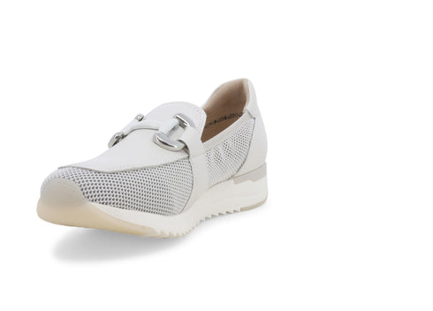 Melluso Microperforated Summer Loafers in Leather and Fabric